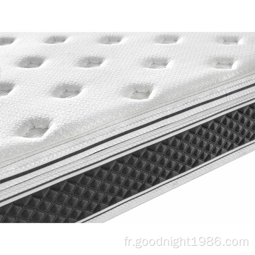 Matelas d&#39;hôtel d&#39;OEM de matelas de ressort de poche de dessus d&#39;euro de luxe